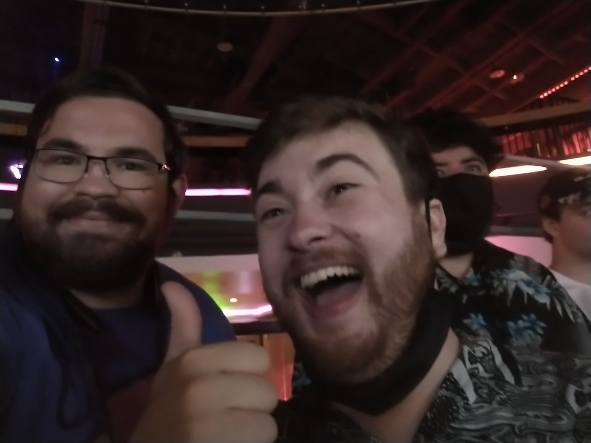 CoryGunter7's tweet photo. Super lucky to meet @caanths, @NathanStanz 's editor at @Alpharad 's Cup Pong Tournament! He said I was his first ever picture request. (Me on left) https://t.co/yX6zYtyXWh