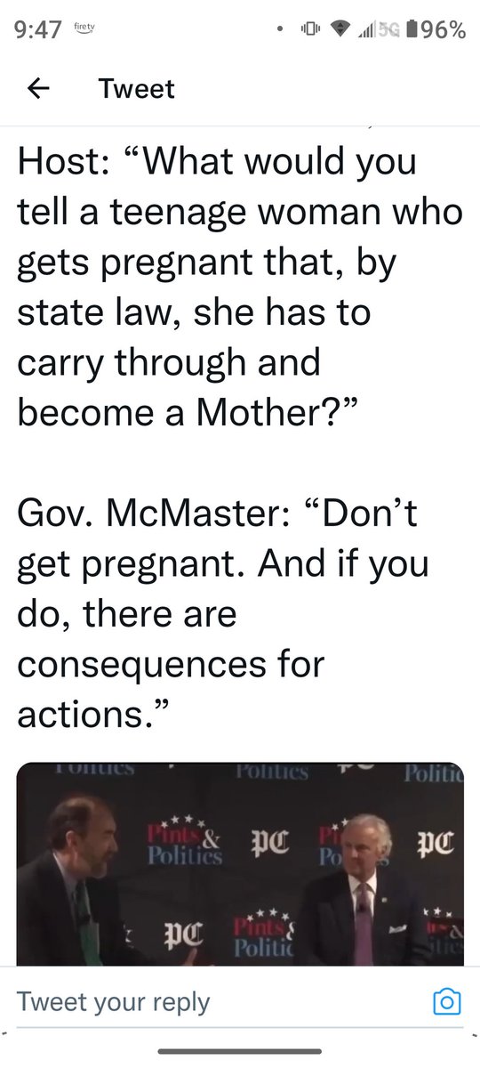 factsmatter202's tweet photo. What an a**hole looks like. @henrymcmaster . A man raping and impregnating a child is not part of the normal "ups and downs" of life you misogynistic ghoul. #ForcedBirth #prorapist  @gop https://t.co/Waf5eHW5xa