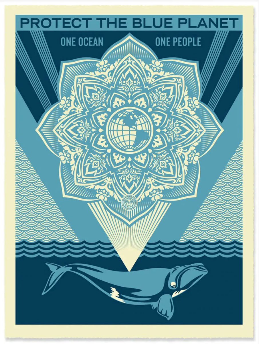 Protect The Blue Planet- Large Format> Hand-Pulled Serigraph Print by Shepard Fairey
 sprayedpaint.com/artworks/print…

#ProtectTheBluePlanet #LargeFormat #HandPulled #Serigraph #Print #ShepardFairey #Whale #Fish #Ocean #Sea #Protect #Activism #Civics #Protest #Nature #Environmentalism