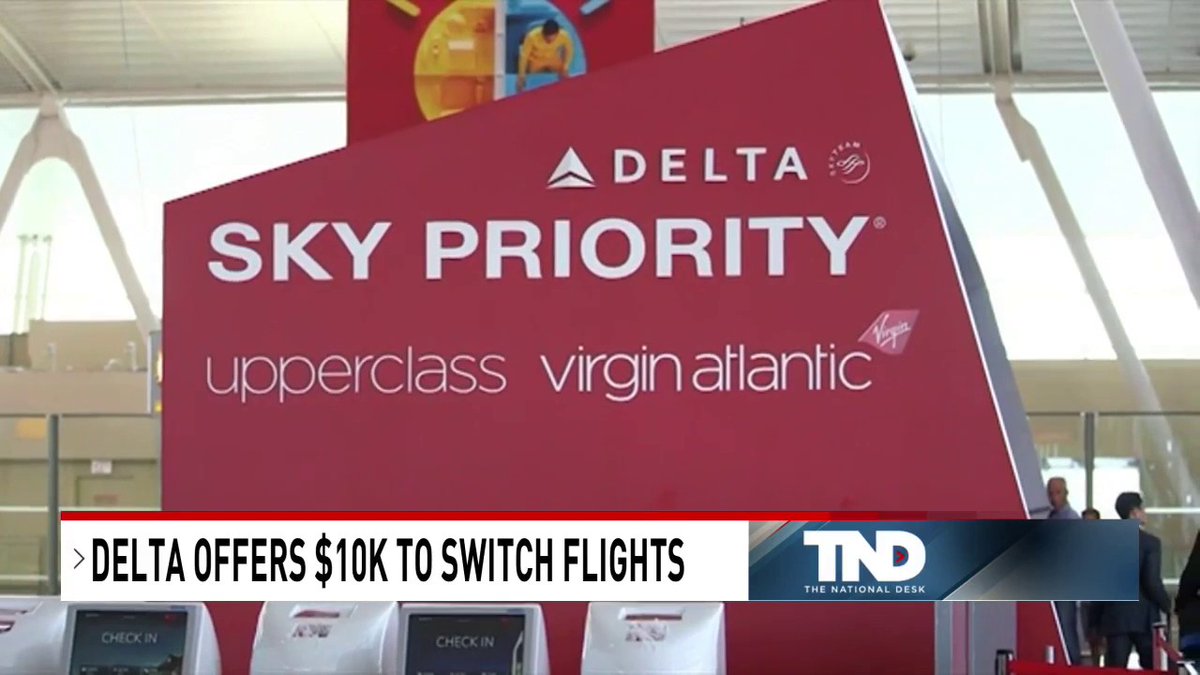 Passengers on a flight from Michigan to Minnesota say Delta offered $10,000 for eight people to give up their seats. Passengers say it took about 20 minutes before enough people decided to cash in and take the offer. 

Would you take the deal?--> https://t.co/vwUEVrBaRH https://t.co/vMYw19aCkG