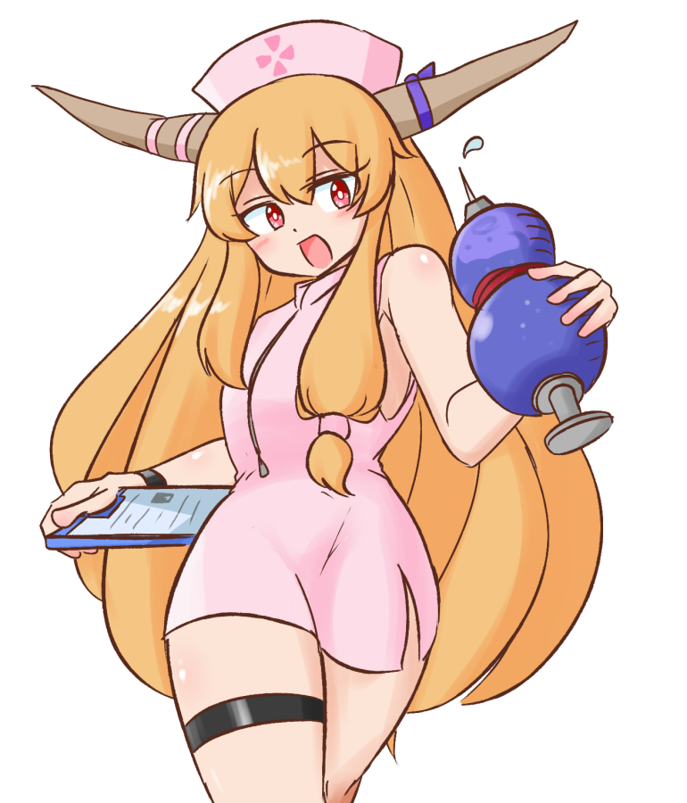 伊吹萃香 「ゲーム用萃香ちゃんスキン ナー萃香 」|いすぃのイラスト