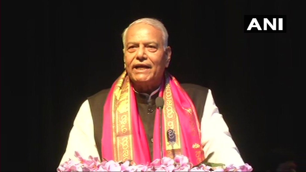 ANI's tweet image. Telangana CM K Chandrashekar Rao to receive Oppn&apos;s presidential candidate Yashwant Sinha at Begumpet Airport just a couple of hrs before PM Modi lands at the same airport. Only one TRS Minister to receive PM while all ministers, incl CM, will receive Yashwant Sinha.

(File pics)