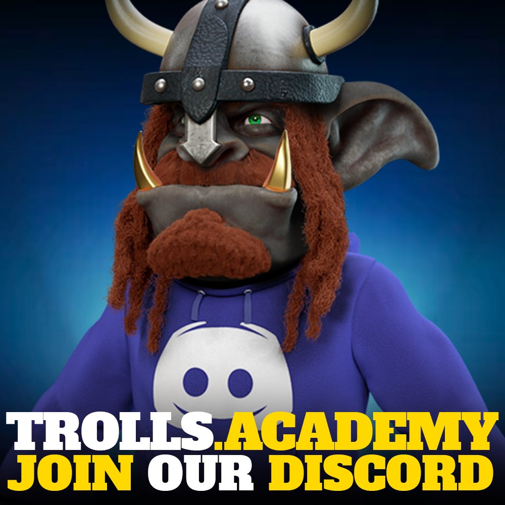 🎟 WL Giveaways on Discord:
discord.gg/fwWuNsHQWh

✅ 10000 Unique Trolls
✅ 14 Tribes
✅ Full frame 3D characters
✅ Over 200 traits
✅ Staking platform
✅ Earn $TROLL and $SNACK Token

#NFT #NFTCommuntiy #NFTinvestor #NFTdrop #NFTartist #NFTGiveaway
