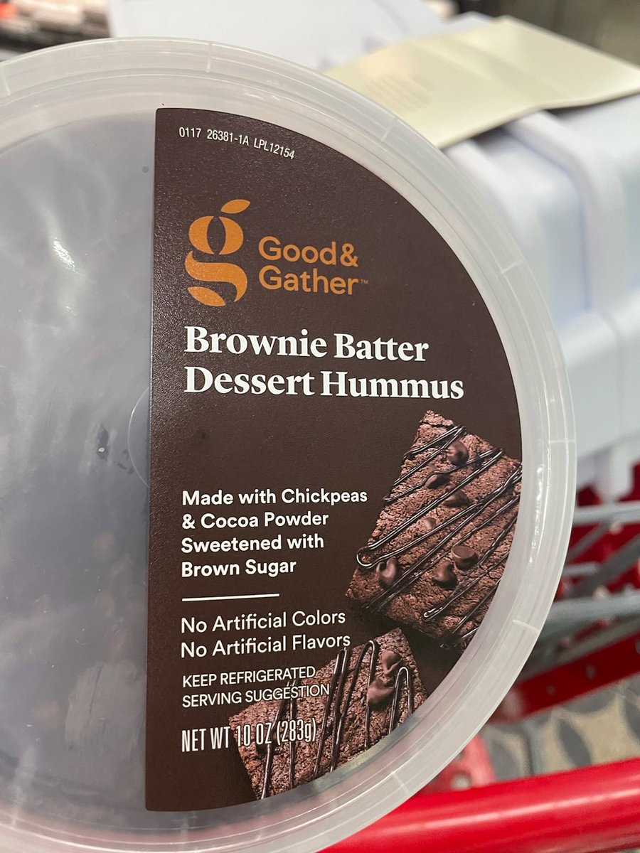 jjz1600's tweet photo. My continuing Hummus Wars! This is a gross bastardization of all that is holy. “Brownie Batter Dessert Hummus!” Really? https://t.co/2C4ec2JpVf