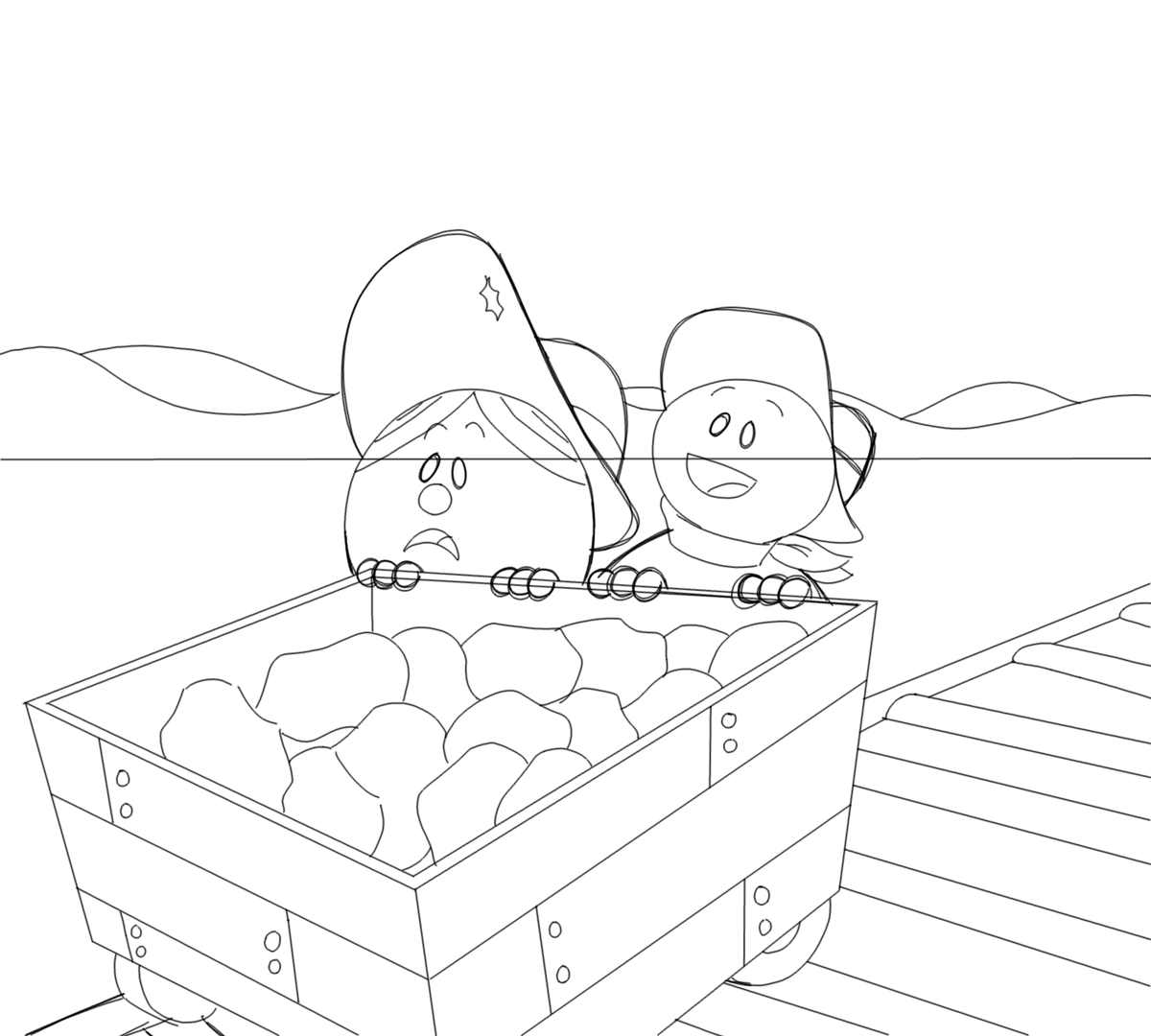 MatthewJGrisha1's tweet photo. WIP of a scene from 1990s episode "Mr. Perfect Goes West", redone in the 2008 style of The Mr. Men Show.

#MrMen #MrMenandLittleMiss #RogerHargreaves #Sanrio #fanart #digitalart #TheMrMenShow #2008style #RenegadeAnimation #Redraw #GIMP #WIP #workinprogress https://t.co/f8BwpUo2dZ