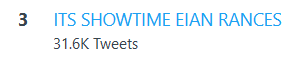 itsShowtimeNa's tweet photo. Thank you sa pagpapa-trend ng ITS SHOWTIME EIAN RANCES! Tuloy lang sa pag-tweet gamit ang OHT ngayong Sabado na #ShowtimeTuloyLang https://t.co/woaH5U72h9