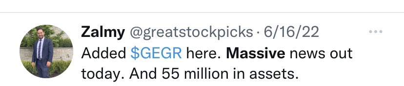 StarFishStripe's tweet photo. $WHEN $KRFG $CCFW $AHFD $GEgr $PLPL zalmy sure likes “massive news”. He currently still holds zero of these that he bought the last few weeks. Total pump and dumps. Every day he claims the biggest news he’s ever seen. @SECEnfDirector https://t.co/EY41WvpPGP