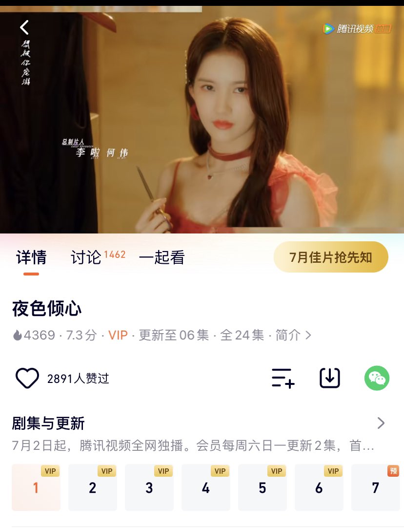 First 6 episodes are now available for Tencent VIP and WeTV VIP!

#LiuXiening #刘些宁 #夜色倾心