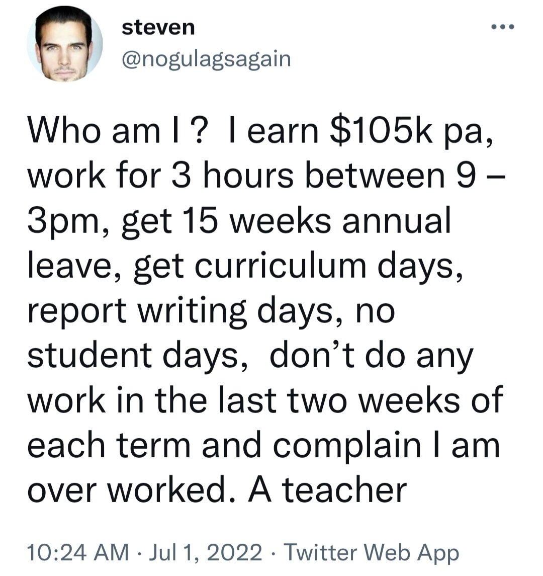 PeterWMurphy1's tweet image. So many baseless, insulting untruths in this one tweet. 👇 😠 #education #teaching #MoreThanThanks