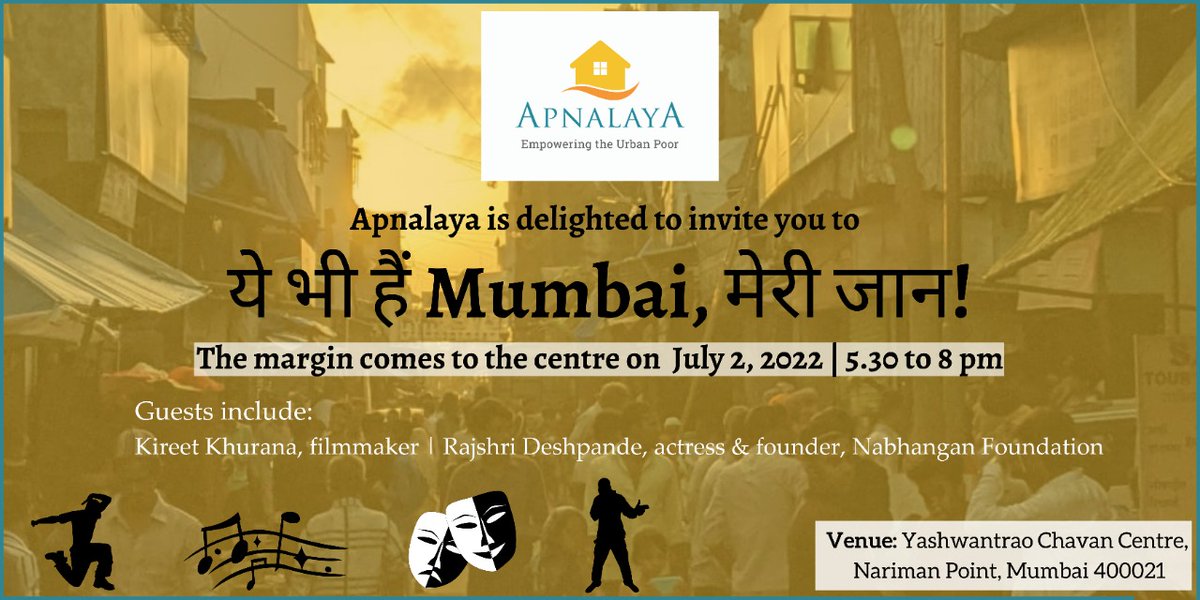 Only a few hours to go for Yeh Bhi Hain Mumbai Meri Jaan! See you at the venue at 5.30 pm. 

If you haven't registered yet, click here: bit.ly/3HVI5Fh