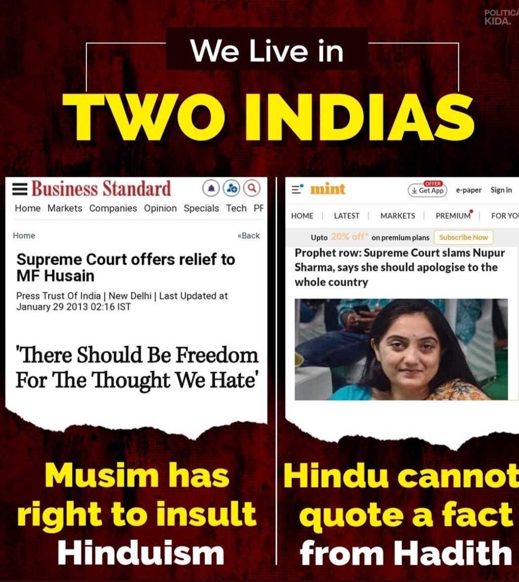 Rohitkaushik978's tweet photo. #BlackDayForIndianJudiciary
Question to respected सुप्रीम कोर्ट!
Is Nupur Sharma responsible for the formation of Al Qaeda, ISIS, and Boko Haram and not the radical Islamic mindset?
Justice Kant's words seem to be from Sharia Court!#NupurSharama #Judge #SupremeCourtIsCompromised https://t.co/wu9QnIUUwm