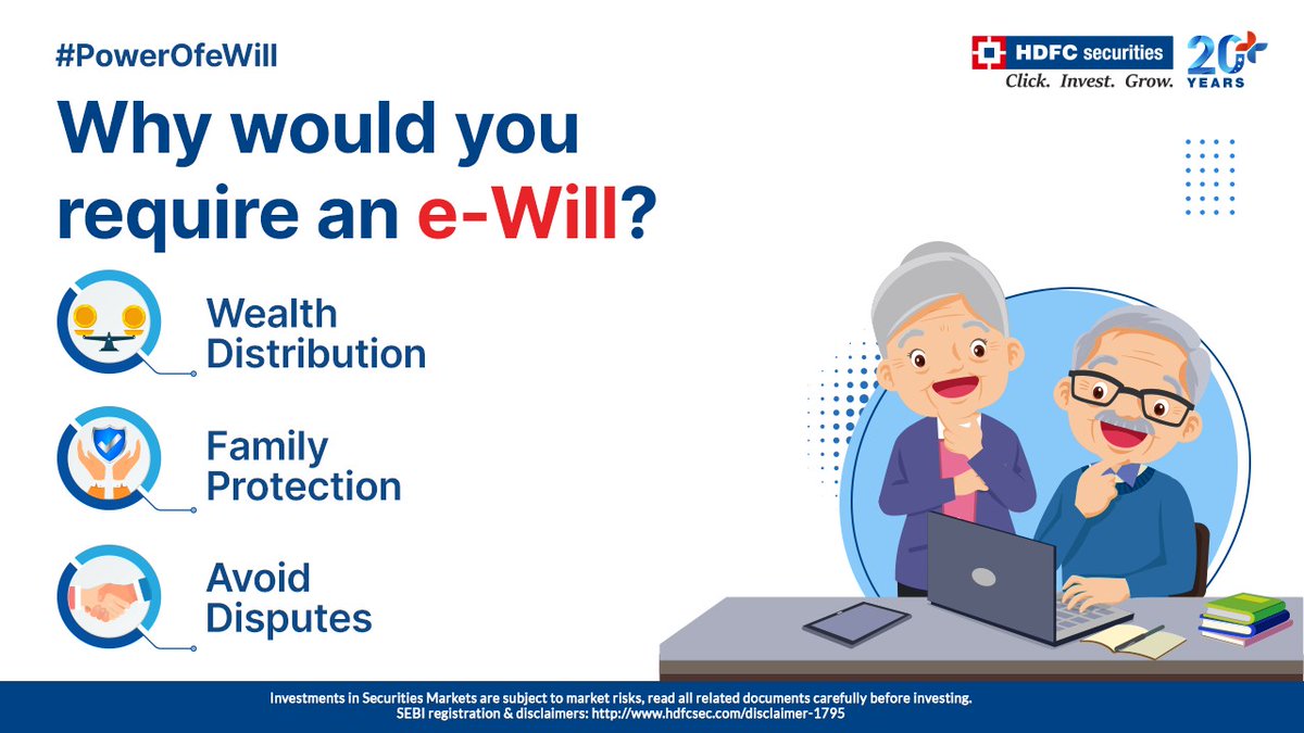 hdfcsec's tweet photo. In simple words: To help your loved ones when you’re not around. 🥰
Get your e-Will with #HDFCsecurities today - https://t.co/VQb1eXZmNm

#PowerOfeWill #Will #Property #Asset #HappyFamily #eWill #Family #Happiness #NextGeneration #Safe #Secure #Reliable #Finance #Simple https://t.co/86QHxbpCtU