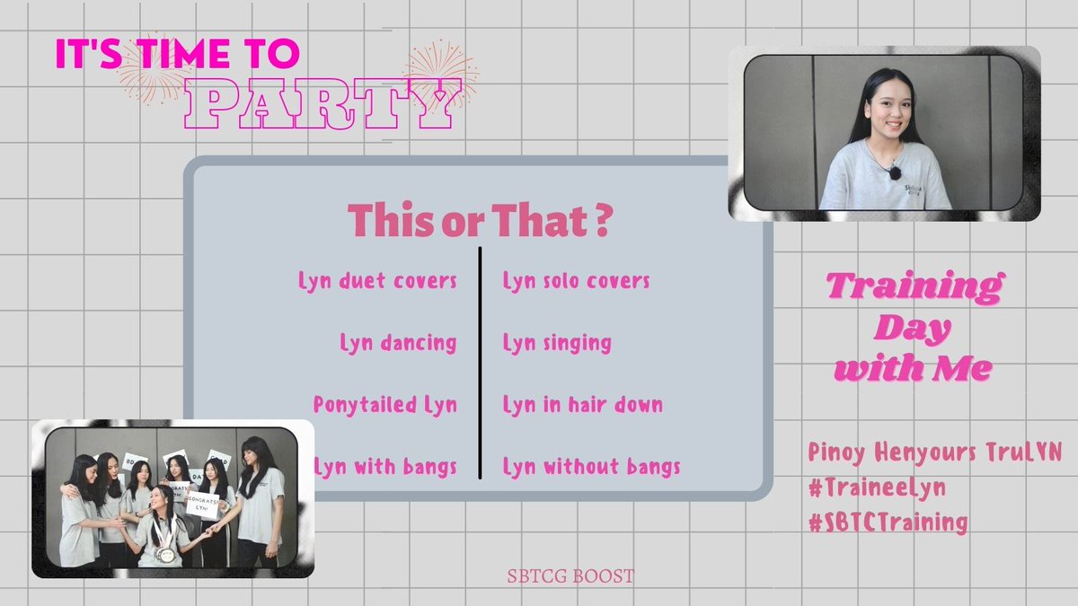 YGIGboost's tweet photo. 💡 (Part 2): Try to find out which of which you prefer in This or That test! 

Pinoy Henyours TruLYN
#TraineeLyn #SBTCTraining https://t.co/cLtonTCcKH