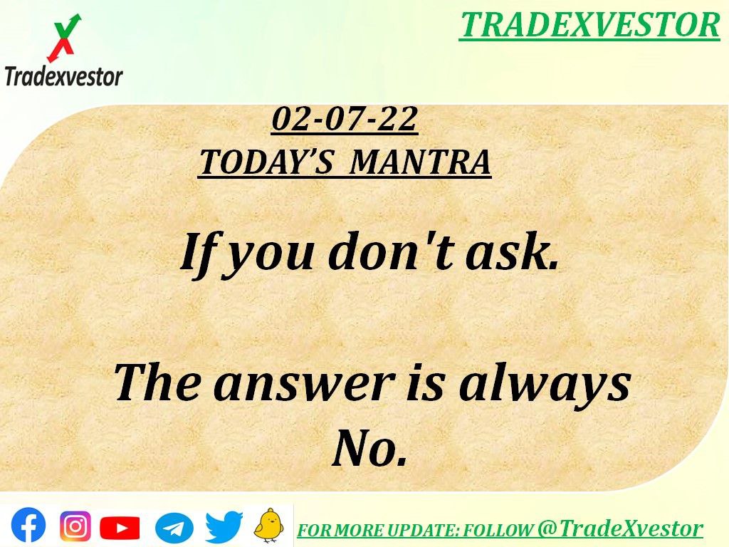 TXvestor's tweet photo. #TradeXvestor #Trading #Investing  #ThoughtOfTheDay #Twitter #Tweet #TweetOfTheDay #TweetMe #Tweet2Learn #Tweet2Earn #StockMarket #StockMarketIndia #StockMarketUpdate #StockMarketNews #HappySaturday #HappyWeekEnd #EnjoyWeekEnd  #StockMarketInvesting #EnjoyLife https://t.co/nYDqNeu2DL