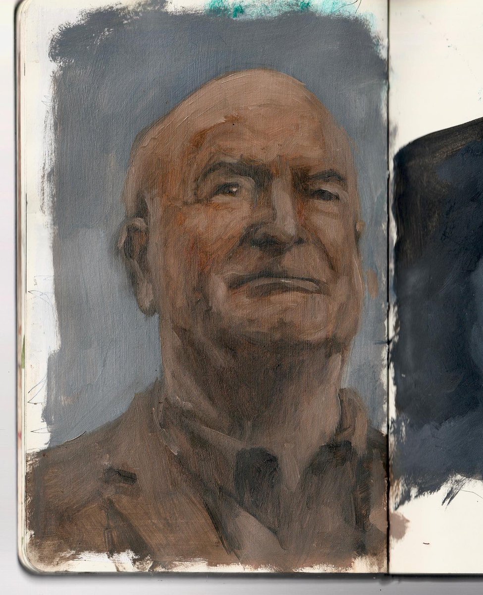 neilcunning_'s tweet photo. Mick Lynch. Oil in sketchbook #oilpainting #painting #sketchbook #micklynch https://t.co/qnGRxDC3Mb