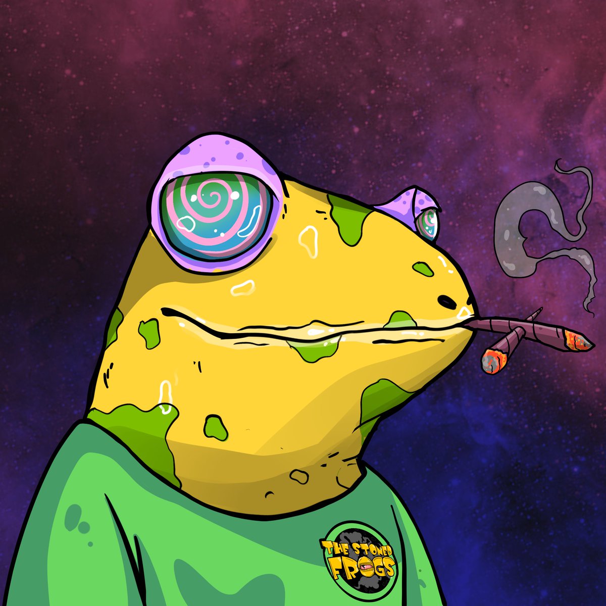 Following every <a href="/TheStonedFrogs/">The Stoned Frogs</a> PFP i see today... Lets get growing, Community discord is off the chain. Get in there is you arent already! #RIBBIT  I AM MY FROG AND MY FROG IS ME !!! #NFT #SOL