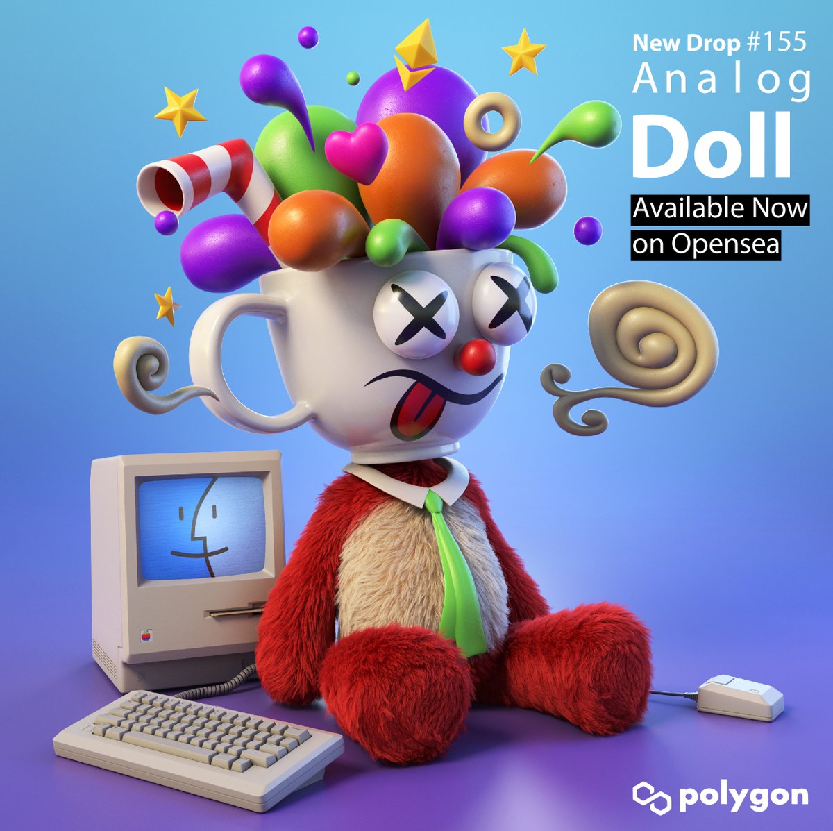 sunya119's tweet photo. New Drop!! "Analog Doll" #155
on @0xPolygon @opensea📺☕️☕️☕️
Let's have fun together.

https://t.co/lKS7gPIpe5

#NFT #NFTS #NFTCommunity #NFTdrop #nftart #OpenSeaNTF #NFTartists #Polygon #NFTcollection  #NFTJPN https://t.co/2k0wrEjmSi