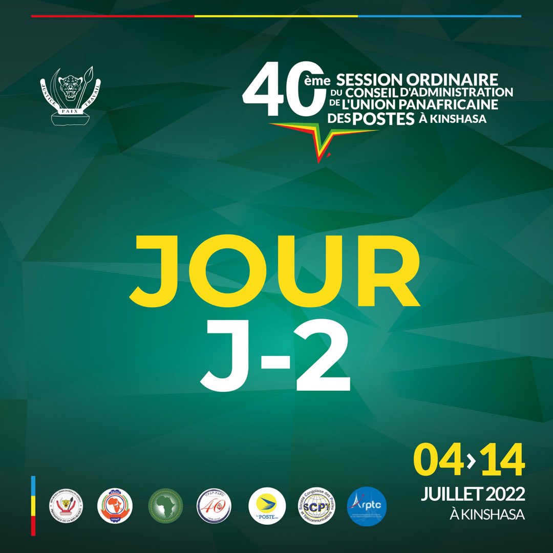 Scptrdc's tweet photo. J-2. #UPAP40 RDC. 

Quels sont les objectifs de l'UPAP ?

- Permettre au secteur postal de devenir une composante essentielle de l'économie numérique et de l'inclusion socio-économique ; 1/3 https://t.co/4hvcjO6ilx