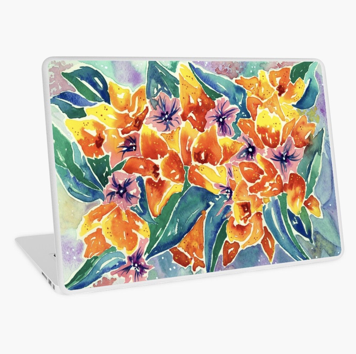 Bright floral designs in my #Redbubble shop tinyurl.com/mry3zbwa Say it with flowers #GiftIdeas #Floral #SupportSmallBusinesses #SupportIndependentDesigners #IndependentArtists #CommissionsOpen #Gouache #MouseMat #LaptopSkin #Laptop #Computers #ComputerGoods #Office #DeskSetUp