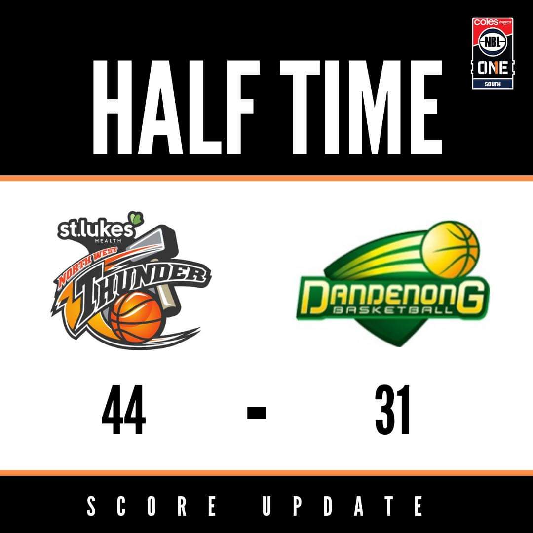 nwthunder's tweet photo. HALF TIME

A handy lead but jobs not finished. 

#thunderup https://t.co/6ZmtyVwZ6c