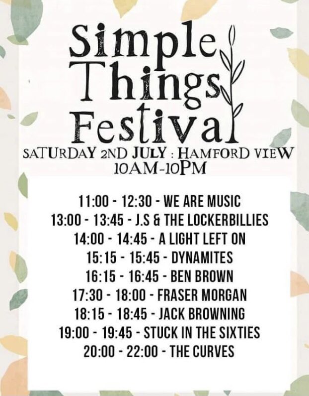 Let’s goooo🎸🔥
<a href="/SimpleFestival/">SimpleThingsFestival</a> 
<a href="/HamfordView/">Hamford View Vintage Tearoom</a>
