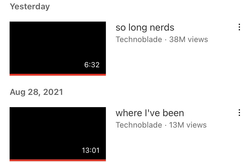 MeherChowdhury6's tweet image. it’s not fair there is nobody else like him or his charisma.He truly was a legend. it will hurt seeing his video dates stray farther away in time.But he won’t ever be forgotten. #RestInPeaceTechnoblade