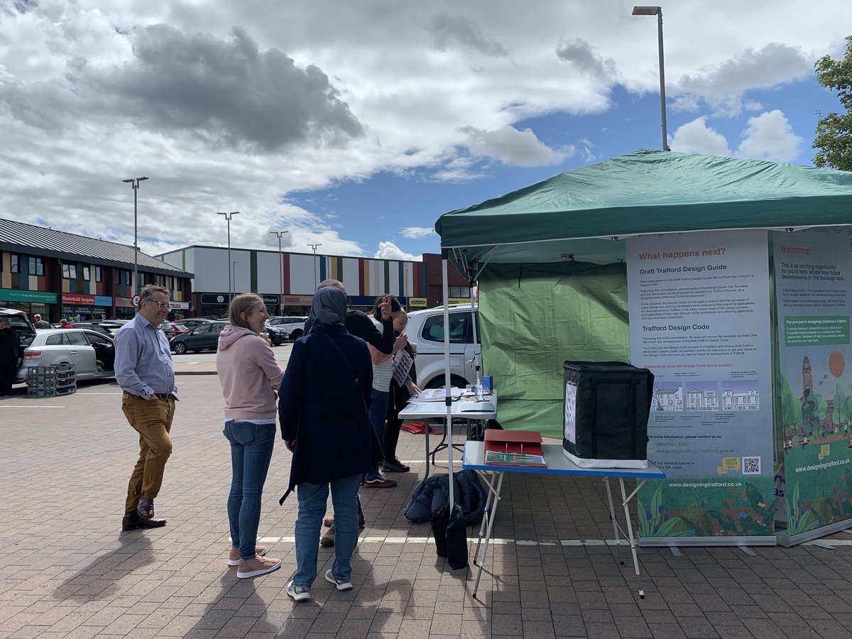 In #Partington this morning with the #DesigningTrafford consultation talking to the community about what they think about where they live. <a href="/TraffordCouncil/">Trafford Council</a>