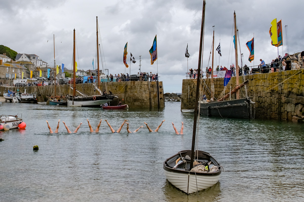 Simon Maycock (@mouseholeman) on Twitter photo Synchronised swimming in Mousehole Harbour, Cornwall !. "Out of Sink" perform <a href="/Seasaltsandsail/">Seasaltsandsail</a> festival today. <a href="/Alamy_Editorial/">Alamy Editorial</a> Synchronised swimming in Mousehole Harbour, Cornwall !. "Out of Sink" perform <a href="/Seasaltsandsail/">Seasaltsandsail</a> festival today. <a href="/Alamy_Editorial/">Alamy Editorial</a>
