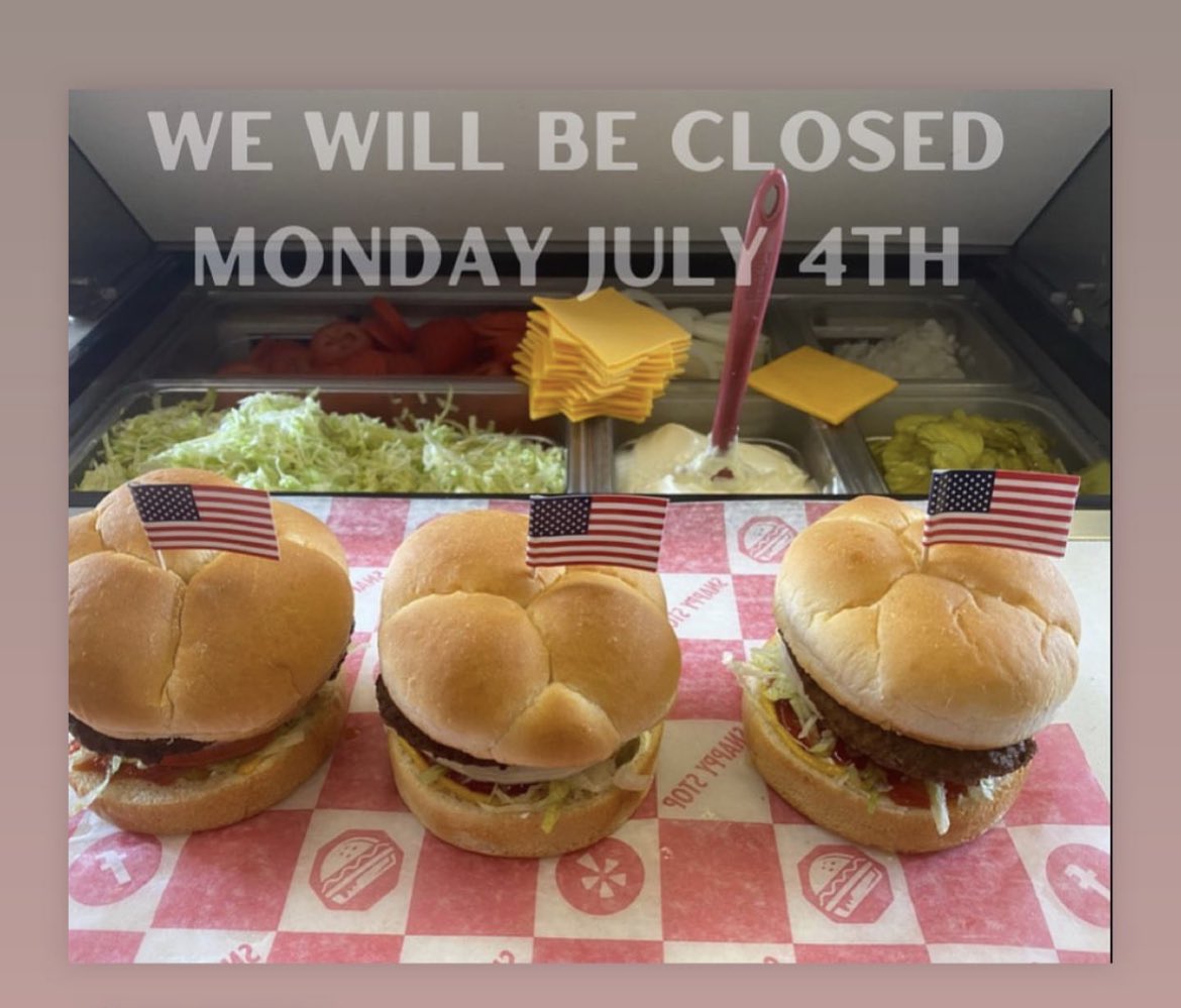 SnappyStop's tweet photo. We will miss you as we watch 💥 fireworks on the 4th! https://t.co/1UiqE9FXrl