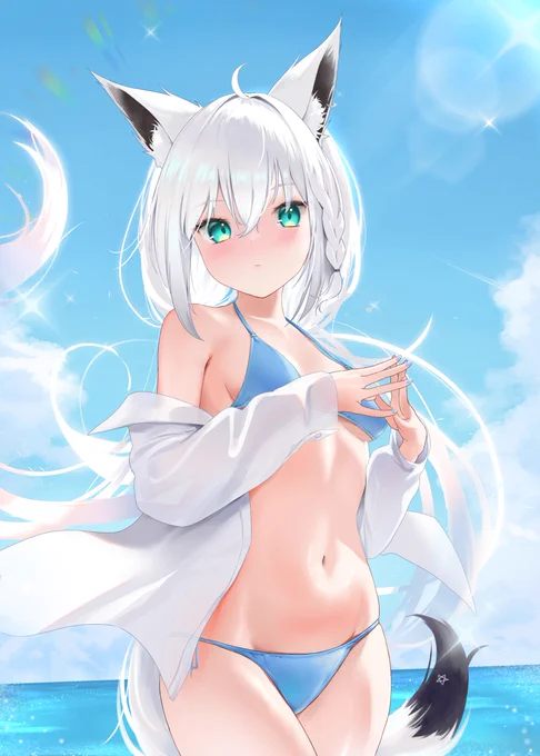 ホロライブサマーはここに!!☀️
#暑いので水着絵で体温調節する #絵フブキ 