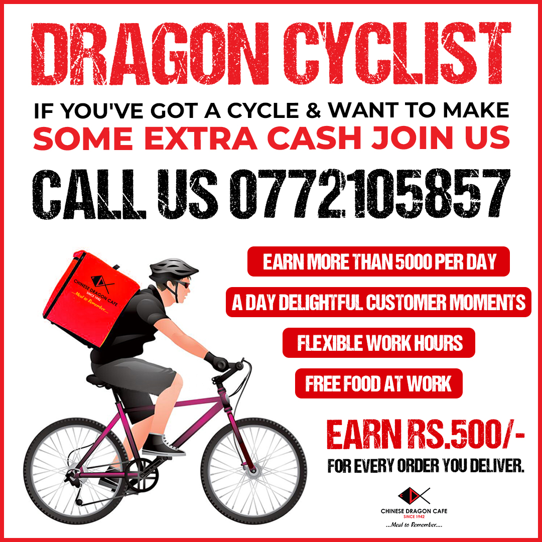 ChinesedragonSL's tweet photo. Want to make some extra money?

Join with us
0772105857
#chinesedragon #homedelivery https://t.co/9IFWru3MlD