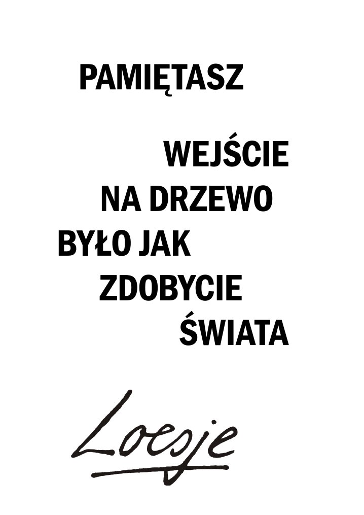 DanielNalepka's tweet photo. "Pamiętasz?
Wejście na drzewo było jak zdobycie świata"
#Loesje #Młodość #Mlodosc #Dzieciństwo #Dziecinstwo #Beztroska #Plakat https://t.co/PDW5U744yu