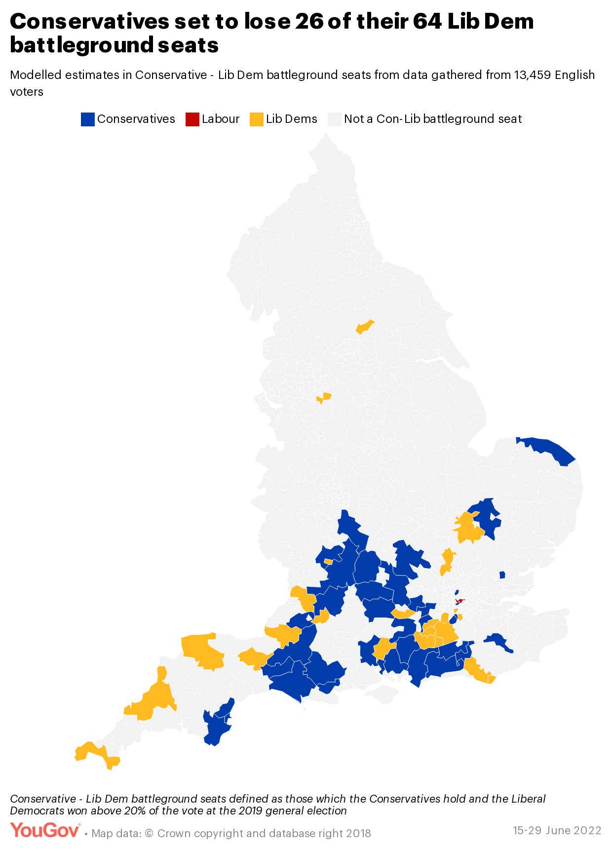 YouGov on Twitter "New YouGov MRP Tories set to lose 26 of their 64