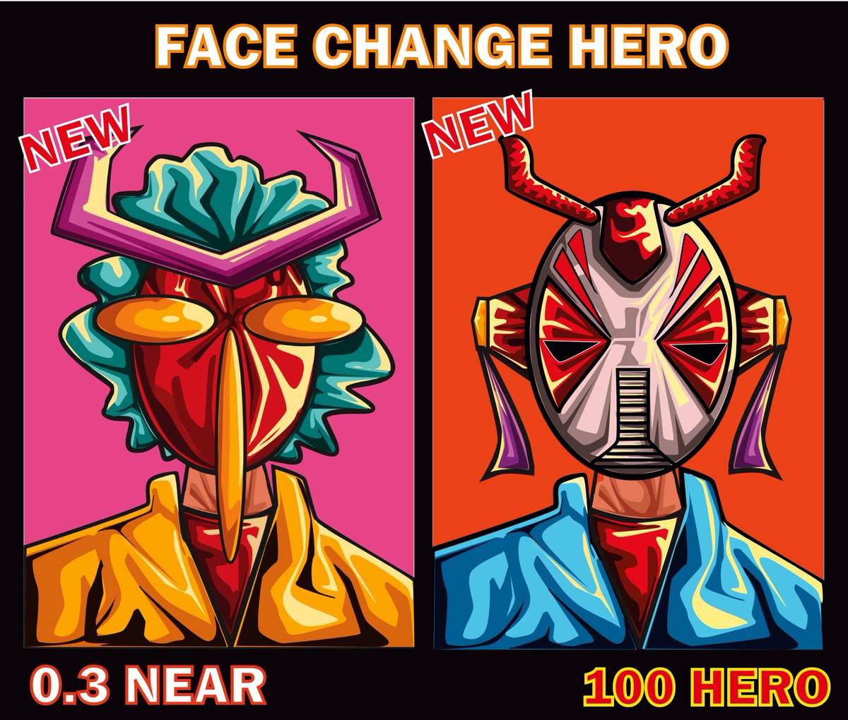 📢 🔥 NEW DROP 📢 
📢 🔥 face change hero
◯︱Let's find the eyes that's right for you. Let's go.
❤️ 3 cards
💚 1  free card
<a href="/ParasHQ/">Paras 🟩🟧</a>

 Link paras.id/collection/fac…

#NFTs #NFTArt #Paras #ParasNFT #NFTThailand #NFTThaiArtmmunity #NEAR #nearNFTs #NEARProtocol