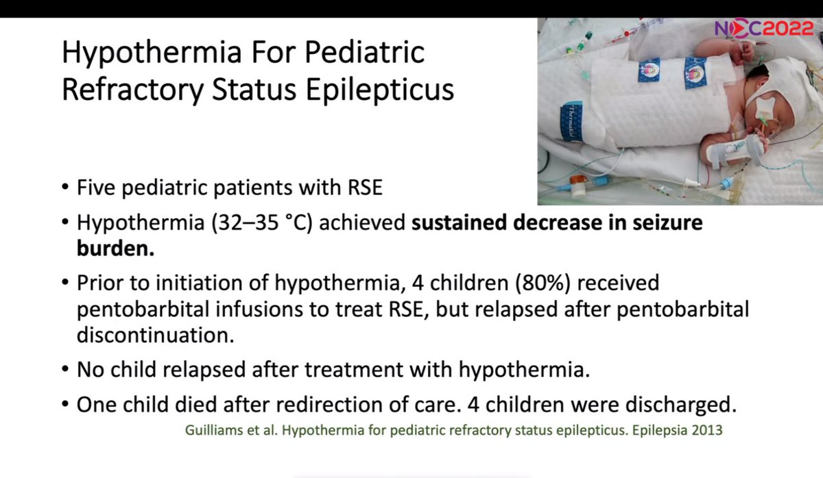 BarneyUoB's tweet photo. More difficult #neuropicu topics being challenged @NCC_2022 #SRSE and the use of #TTM #hypothermia - current evidence doesn't support benefit. https://t.co/Dlh2AECQQt
