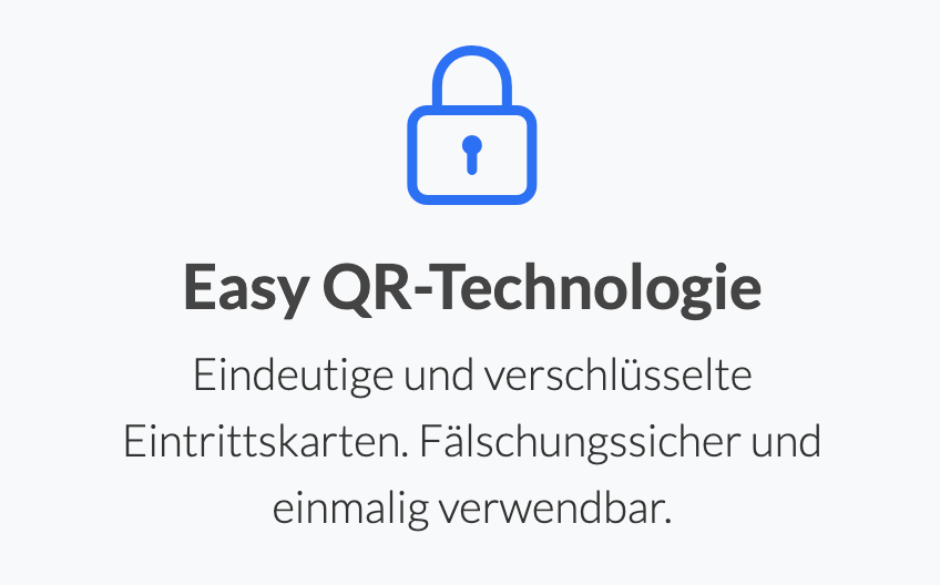 Mit den QR-Codes auf den Tickets können diese eindeutig identifiziert werden.

Scannt ihr das Ticket beim Einlass, erhaltet ihr Informationen zum Ticket und das Ticket wird automatisch eingecheckt.
