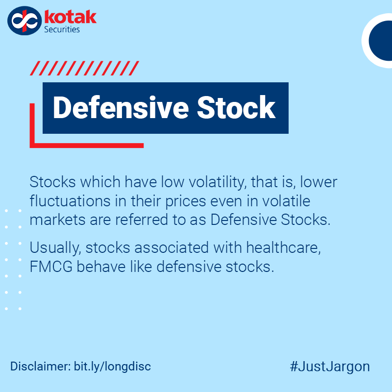 kotakneo's tweet photo. Did you know about Defensive Stocks?

Decode #JustJargon with us every week and boost your market knowledge!

Disclaimer: https://t.co/mM1sKSlan0

#DefensiveStocks #Investing #Stocks #ShareMarket #MarketTerms #FinancialTerms https://t.co/z2EQLhzVqg