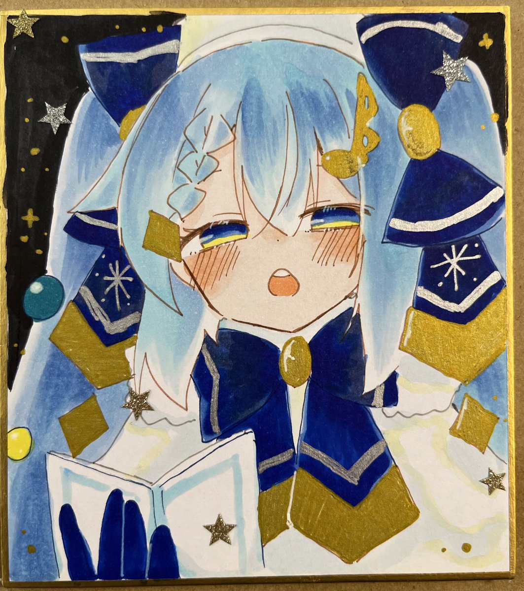 時計ちゃん色紙🕰 #雪ミク2021