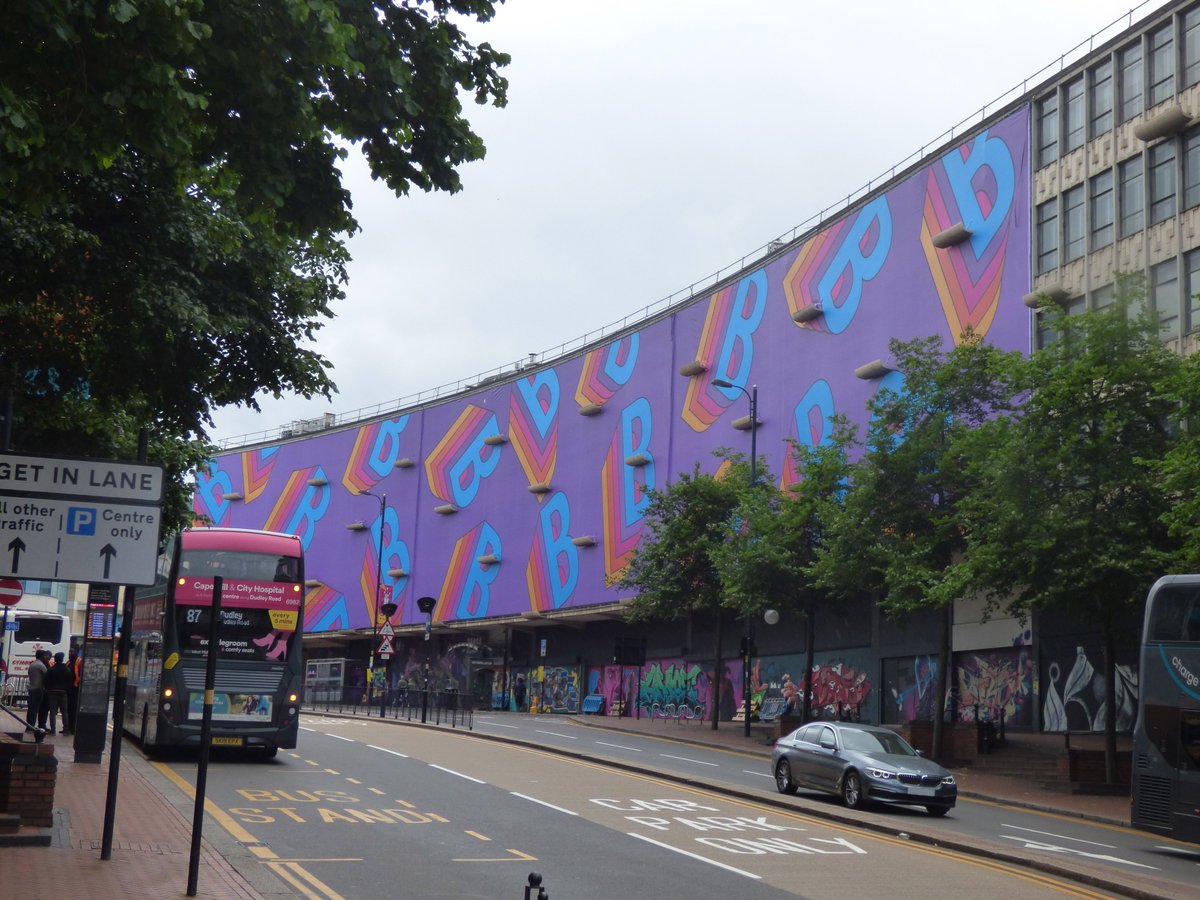 Wow this is some operation at Smallbrook Queensway with #BeBoldBeBham banners covering the buildings - street art courtesy @gent_48 still visible. Photos courtesy <a href="/ellrbrown/">Elliott Brown</a> #BirminghamPassion #BirminghamGems
