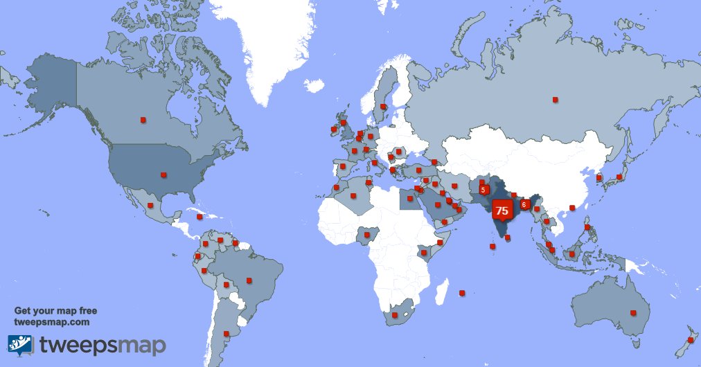 Special thank you to my 2 new followers from India last week. tweepsmap.com/!sanjana267