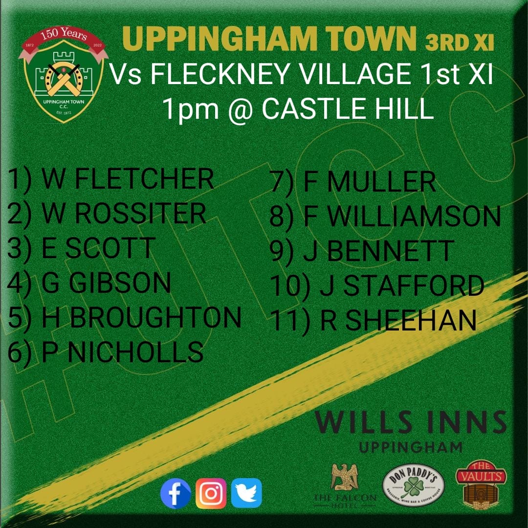 UTCC_'s tweet photo. Good luck to all teams out today, all fingers are crossed for a win on our 150-Anniversary weekend! 🏏🤞🍀
1XI - @LboroTownCC (H) 12.30pm
2XI - @blabyvillagecc (A) 1pm
3XI - @fvcc (H) 1pm
#150year #utcc #utccfamily #cricket
@landrcl https://t.co/U1JHv1dpCO