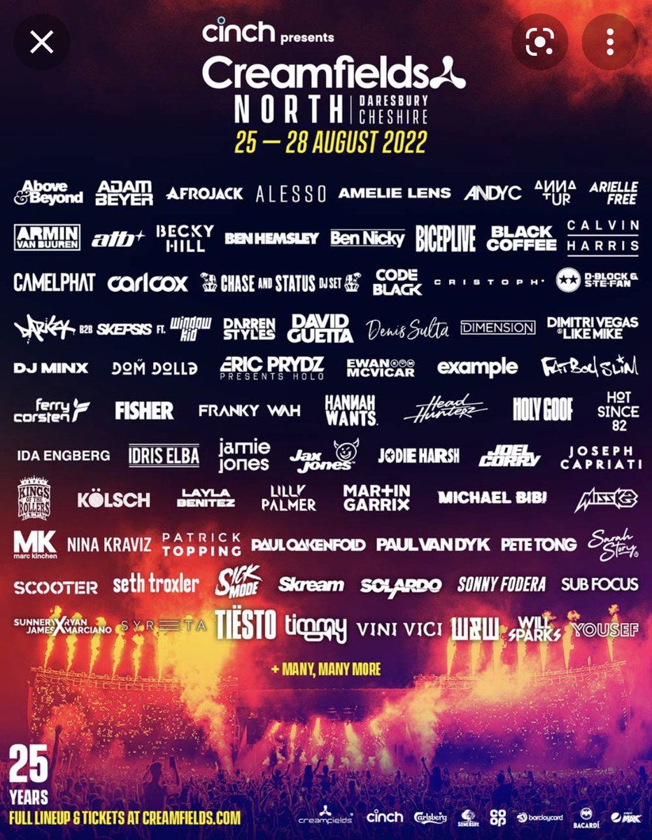 JamesHunt11's tweet photo. 2 x 3 day Gold camping creamfields tickets for sale, open to offers hmu #creamfields #creamfieldstickets https://t.co/ScBgnuv6Qy