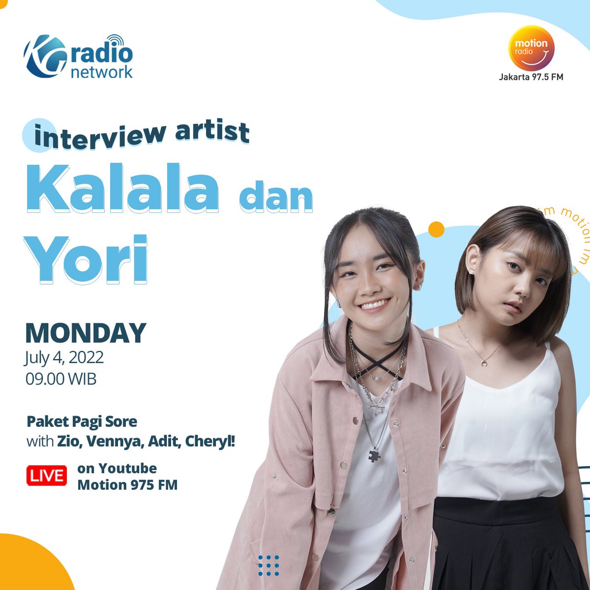 Monday morning can be fun because you can listen to <a href="/kalalaaa__/">kalala</a> &amp; <a href="/aurelmayorii/">Marvel Sangelorang</a>'s interview with Motion Radio 97.5 FM!
