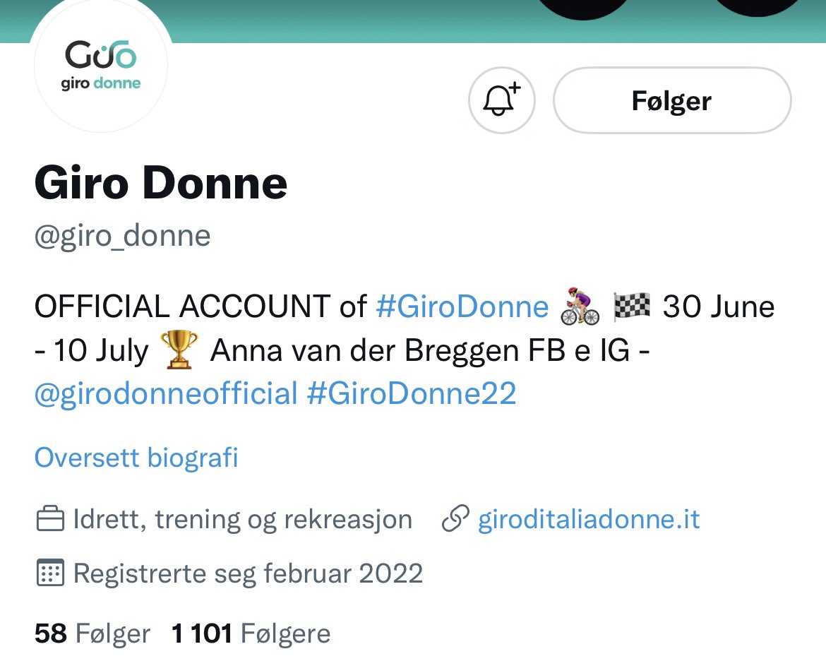 VegarKulset's tweet photo. 🇮🇹 Giro d’Italia has close to 800.000 followers @giroditalia 
🇮🇹 Giro d’Italia Donne has only a little more than 1.000 followers @giro_donne 

Let's close some of the gap by following and encouraging our friends and followers. Feel free to retweet. https://t.co/YFMdCzbbrN