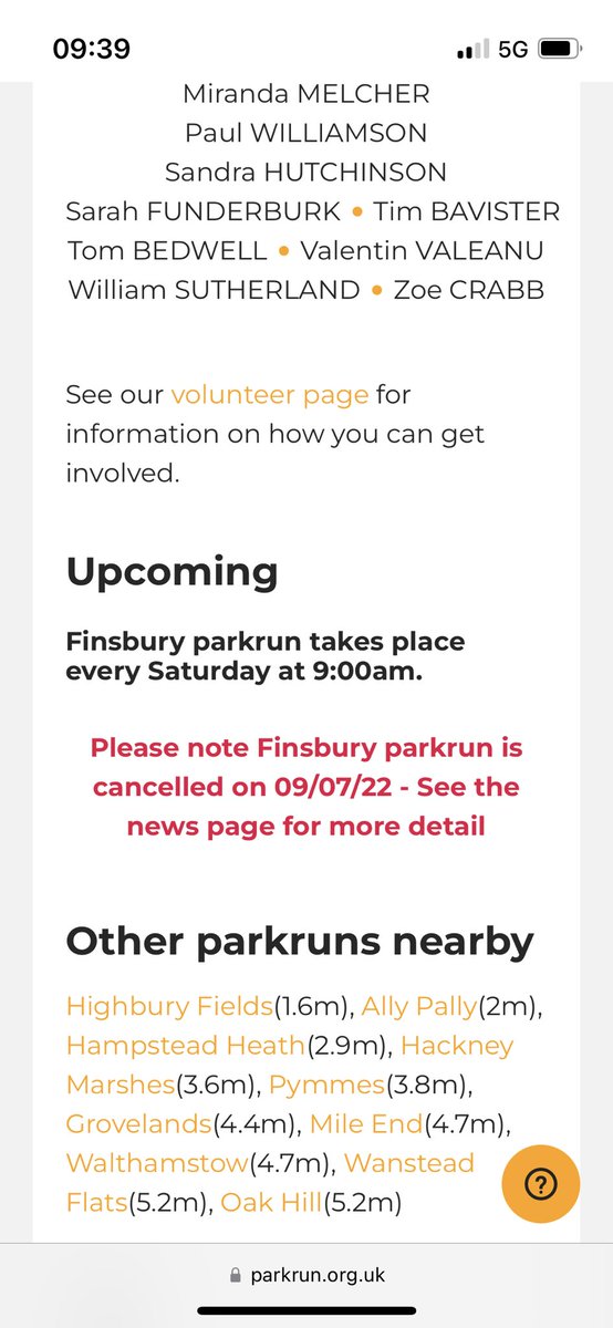 keren_bow's tweet photo. @finsburyparkrun Would have been good to update the website for this week :( https://t.co/ZWrkEajgFl