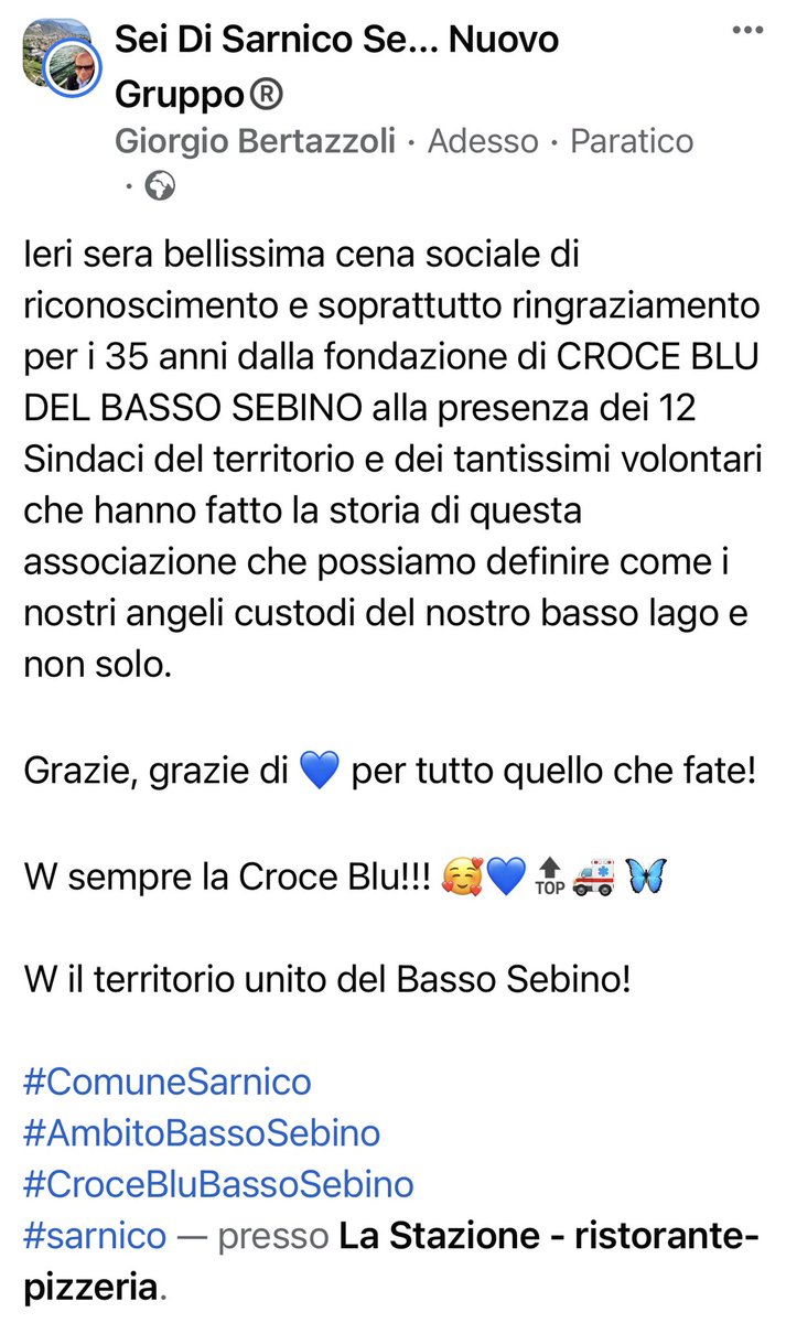 GioBertazzoli's tweet photo. #35esimofondazione #croceblubassosebino https://t.co/Oew9TSlE4b