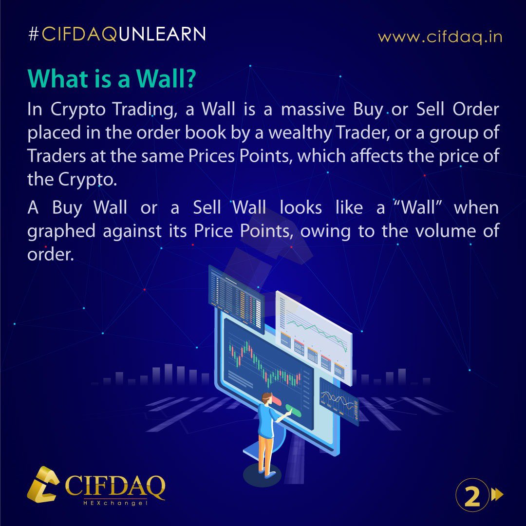 cifdaq's tweet image. What is a ‘Wall’ in #Crypto?

Stay updated with #CIFDAQUnlearn ✔️

#CryptoTrading
