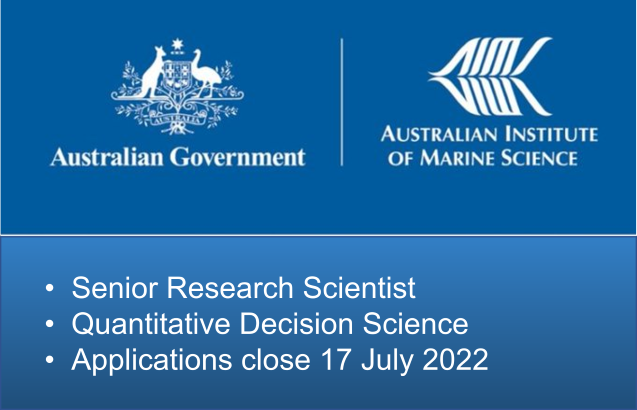 Ken Anthony (@krnanthony) on Twitter photo Outstanding career opportunity: decision scientist at AIMS. Come join our team! aims.gov.au/Senior-Researc…; <a href="/aims_gov_au/">Australian Institute of Marine Science</a> Outstanding career opportunity: decision scientist at AIMS. Come join our team! aims.gov.au/Senior-Researc…; <a href="/aims_gov_au/">Australian Institute of Marine Science</a>