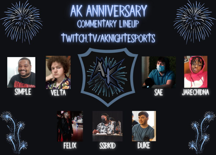 AKnightEsports's tweet photo. The day is here!!!
Behold your commentary lineup for #SSBU at #AKANNI ft. @MOB_Felix, @Duke_G3, and @notssbkid!
Tune in at 3 pm for the action!
https://t.co/ONfWaL1yfa
First up, #DNFD at 11 am!
#DefendTheLand🗺⚔ https://t.co/rOFnfoHXFV