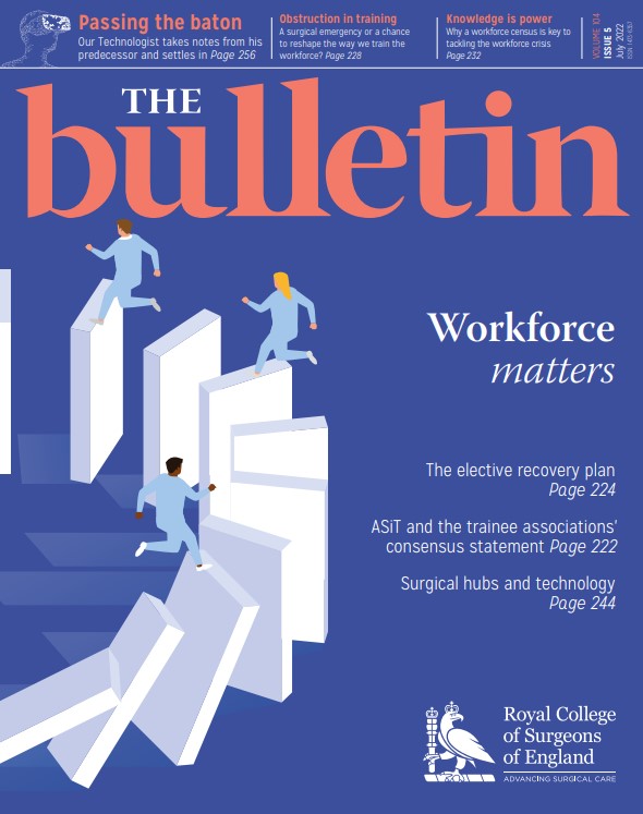 The workforce-themed July Bulletin is out now. We look at the Elective Recovery Plan, obstruction in training, the workforce census, surgical hubs and more. There’s also an urgent call to action from <a href="/ASiTofficial/">ASiT</a> and the trainee associations. ow.ly/45R050JMKRE